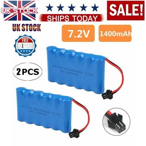 2pcs 1400mah aa battery - 7.2v,