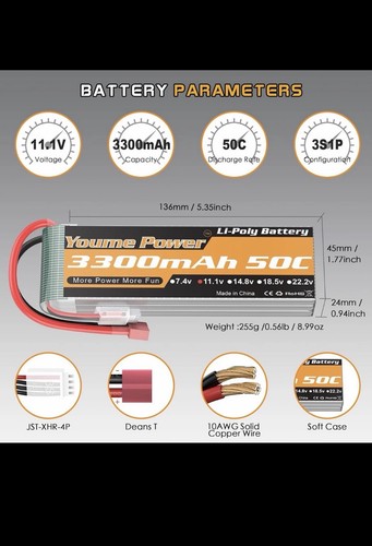 Lipo battery pack 1v - pack,, 11.1v