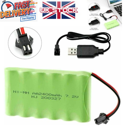 2400mah rechargeable - 7.2v,