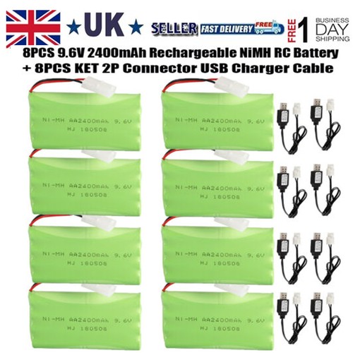 8pcs 2400mah nimh - 9.6v, aa